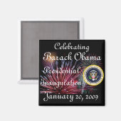 Vier de inauguratie van President Obama Magneet (Voorkant / Achterkant)