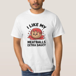 Vier de Italiaanse keuken met gehaktbal Design T-shirt