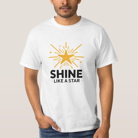 Vier de kosmos met Star Art T-shirt (Voorkant)