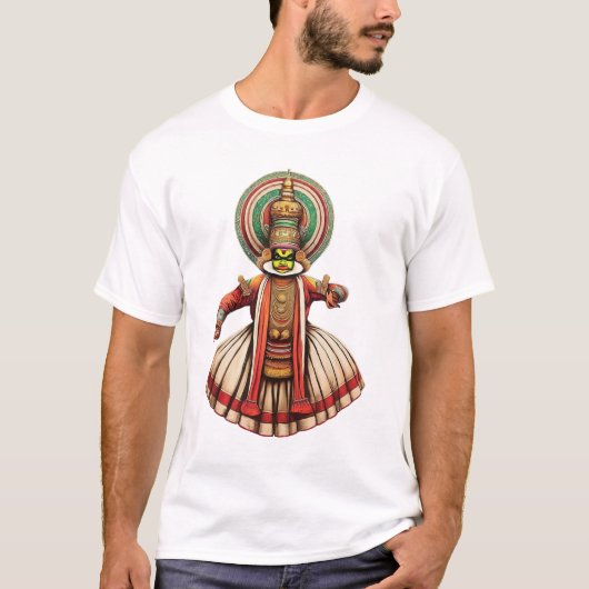 Vier de kunst van Kathakali T-shirt (Voorkant)