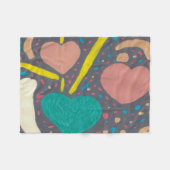 Vier de Liefde Fleece Deken (Voorkant (Horizontaal))