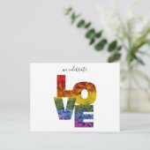 Vier de liefde van bloemen briefkaart (Staand voorkant)