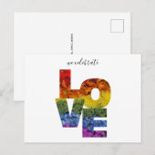 Vier de liefde van bloemen briefkaart (Voorkant / Achterkant)