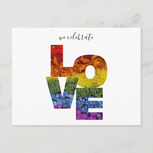 Vier de liefde van bloemen briefkaart (Voorkant)