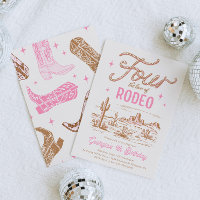 Vier de liefde van Rodeo 4e verjaardag uitnodiging