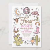 Vier de liefde van Rodeo Disco Cowgirl Verjaardag Kaart (Voorkant)