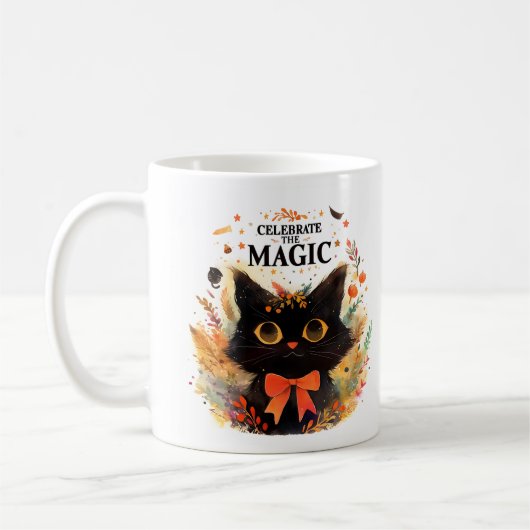 Vier de magie - Halloween Cat Koffiemok (Links)