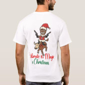 Vier de magie van kerst herten koekjes t-shirt (Achterkant)