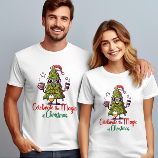 Vier de magie van Kerstboom T-shirt