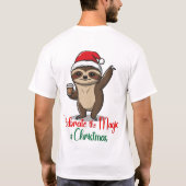Vier de magie van Kerstluiaard T-shirt (Achterkant)