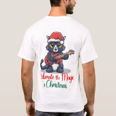 Vier de magie van Kerstmis Kat T-shirt (Achterkant)