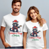 Vier de magie van Kerstmis Kat T-shirt