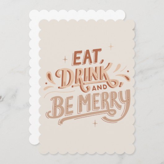 "Vier de magie van Kerstmis met ons!" Kaart (Voorkant / Achterkant)