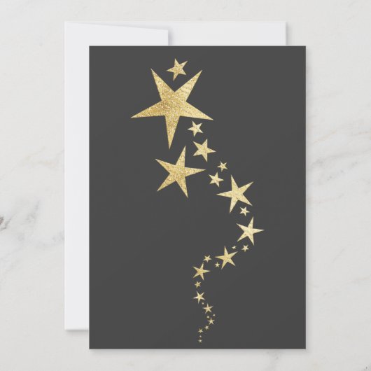 Vier de nieuwjaarsuitnodiging kaart (Achterkant)