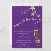 Vier de nieuwjaarsuitnodiging kaart (Voorkant)