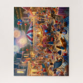 Vier de Onafhankelijkheidsdag op 4 juli Legpuzzel (Verticaal)