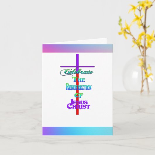 Vier de opstanding van Jezus Christus PASEN Kaart (Gele Bloem)