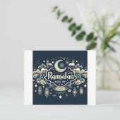 Vier de ramadan met Ramadan ModeOn Feestdagenkaart (Staand voorkant)