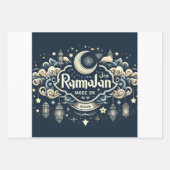 Vier de ramadan met Ramadan ModeOn Inpakpapier Vel (Voorkant)