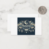 Vier de ramadan met Ramadan ModeOn Notitiekaartje (Voorkant / Achterkant in situ)