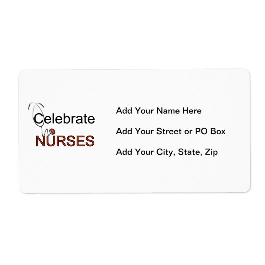 Vier de T-shirts en de Giften van Verpleegsters Etiket (Voorkant)