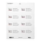 Vier de T-shirts en de Giften van Verpleegsters Etiket (Full Sheet)