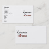 Vier de T-shirts en de Giften van Verpleegsters Visitekaartje (Voorkant / Achterkant)