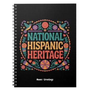 Vier de trots van de Nationale Hispanics Erfgoed M Notitieboek
