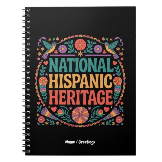 Vier de trots van de Nationale Hispanics Erfgoed M Notitieboek (Voorkant)
