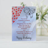 Vier de verjaardag van de minnaar kaart (Staand voorkant)