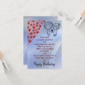 Vier de verjaardag van de minnaar kaart (Voorkant / Achterkant in situ)