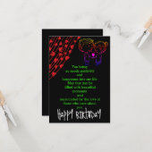 Vier de verjaardag van de minnaar kaart (Voorkant / Achterkant in situ)