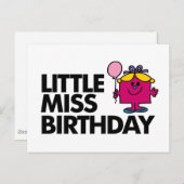 Vier de verjaardag van Little Miss Briefkaart (Voorkant / Achterkant)