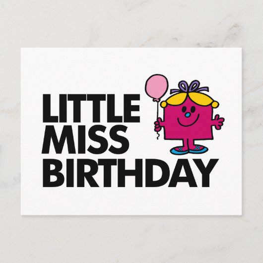 Vier de verjaardag van Little Miss Briefkaart (Voorkant)