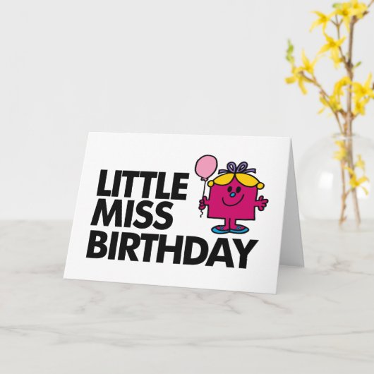 Vier de verjaardag van Little Miss Kaart (Gele Bloem)