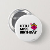 Vier de verjaardag van Little Miss Ronde Button 5,7 Cm (Voorkant /achterkant)