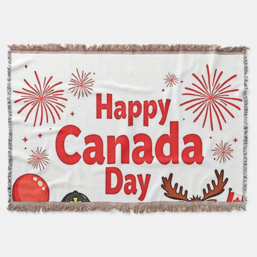 Vier de vreugde van Canada Deken (Voorkant)