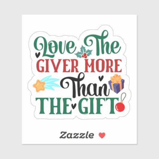 Vier de vreugde van het geven van dit feestelijke  sticker (Vel)