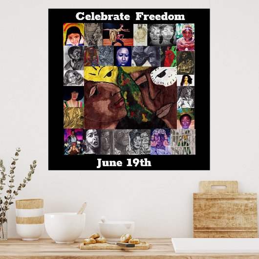 VIER DE VRIJHEID 19 JUNI POSTER (Keuken)