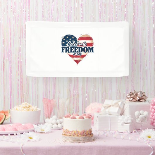 Vier de Vrijheid 4 Juli Banner (Feest)