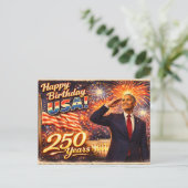 Vier de VS Barack Obama Briefkaart (Staand voorkant)