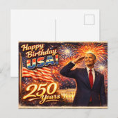Vier de VS Barack Obama Briefkaart (Voorkant / Achterkant)