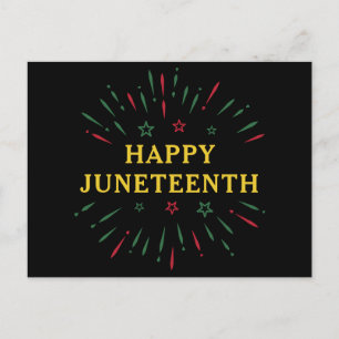 Vier de zwarte onafhankelijkheidsdag Gelukkige Jun Briefkaart