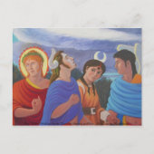 Vier Deities lopen Briefkaart (Voorkant)