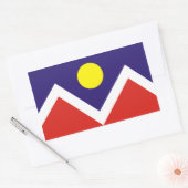 VIER Denver, Colorado Flag Rechthoekige Sticker (Envelop)