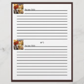 Vier dessertpanel op Chocolate Brown Recipe-Kaarte (Voorkant)