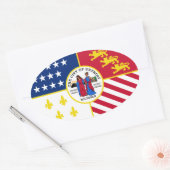 VIER Detroit Ovale Sticker (Envelop)