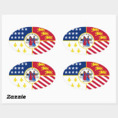 VIER Detroit Ovale Sticker (Vel)