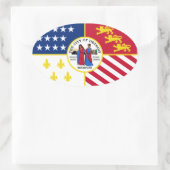 VIER Detroit Ovale Sticker (Tas)