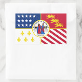 VIER Detroit Vlag Rechthoekige Sticker (Tas)